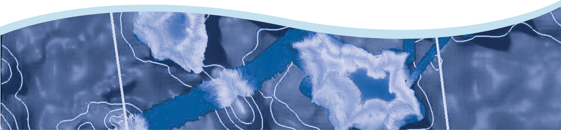 Artist representation of multibeam maps from the Phoenix Islands completed by Molly Brown.